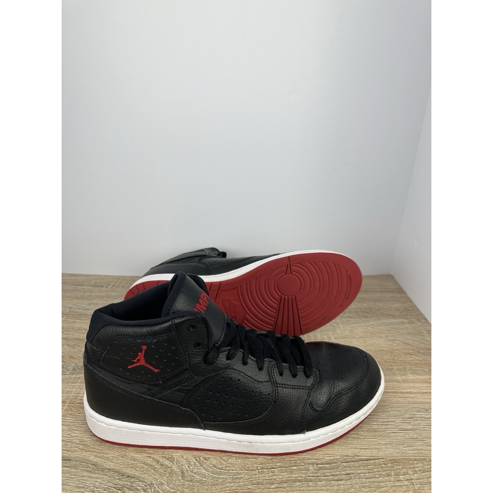 Jordan Access Men’s Size 10 Black Red White Basketball Shoes Ar3762-001